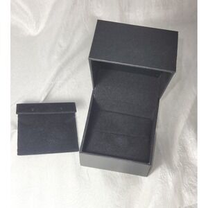 Kay Jewelers Empty Ring Necklace & Earrings Presentation Gift Box - Black 2 3/8"